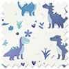 Dino Land, Blue Denim - Made to Measure Curtains